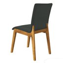 Ver imagem 5 de Kit 6 Cadeiras de Jantar Diamante Estofadas em Veludo Cinza Base Madeira Maciça Mel