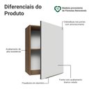 Ver imagem 3 de Armário Aéreo 50cm 1 Porta Rustic/branco Veludo Lux Madesa