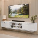 Ver imagem 1 de Rack Suspenso para Tv até 80 Polegadas 218 Cm 2 Portas Branco Vik Madesa