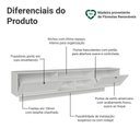 Ver imagem 4 de Rack Suspenso para Tv até 80 Polegadas 218 Cm 2 Portas Branco Vik Madesa