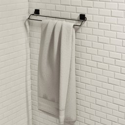 Porta Toalha Duplo - Linha Premium Decotec Preto - 1