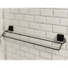 Porta Toalha Duplo - Linha Premium Decotec Preto - 2