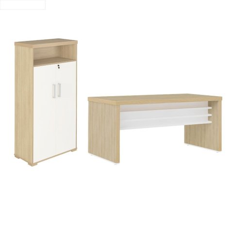 Conjunto Escritório: Mesa 6198 + Armário 6207