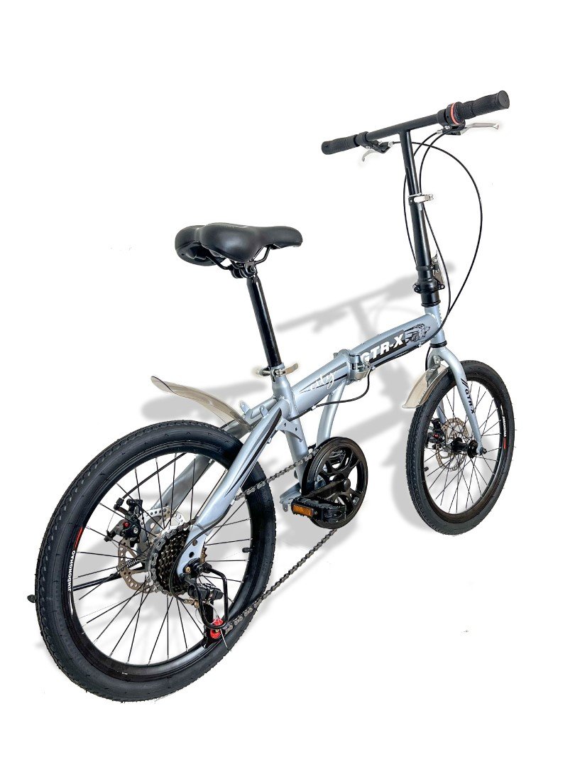 Bicicleta Gtr-x Pliage Dobrável Aro 20 Freios a Disco 7v Cinza - 4