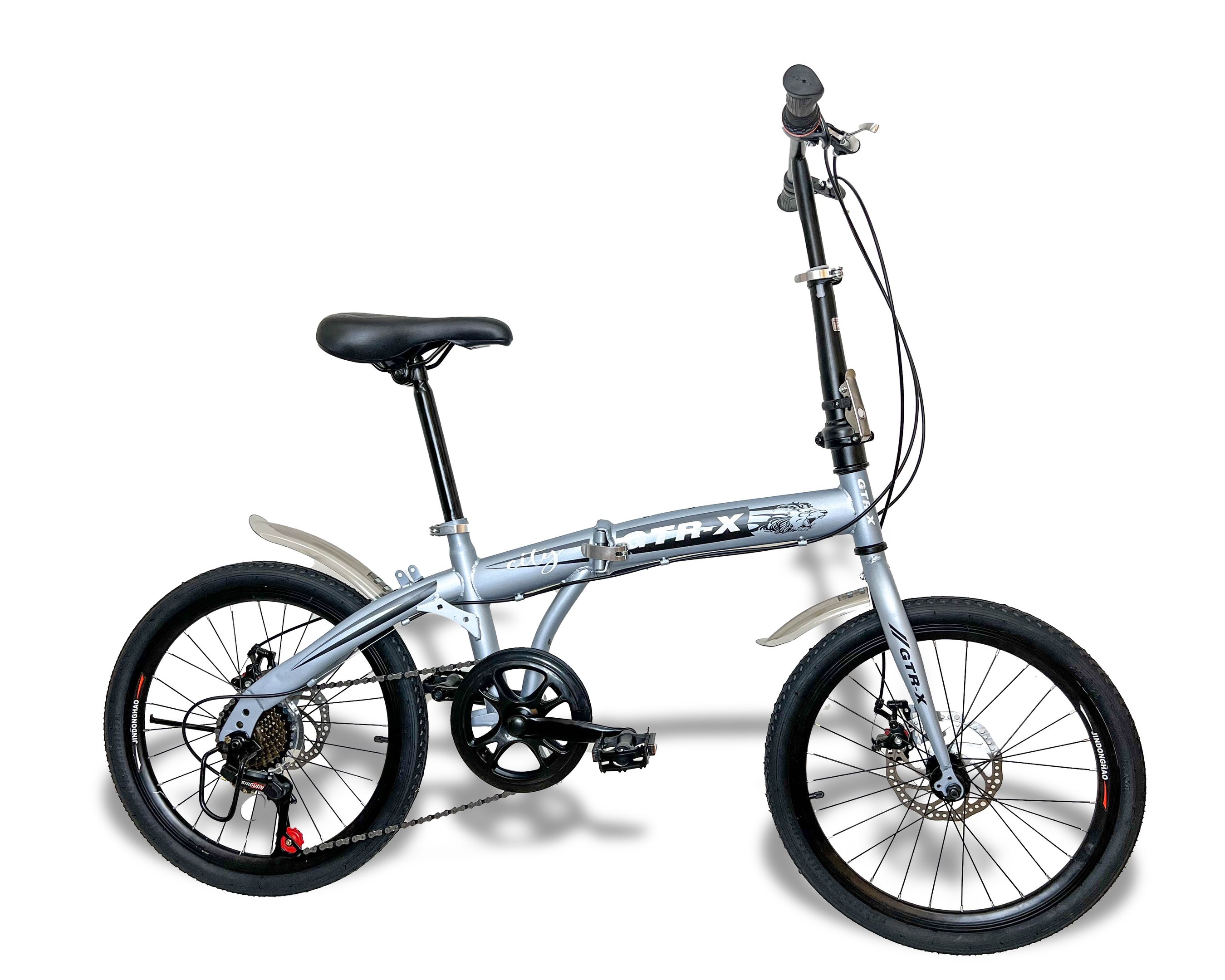 Bicicleta Gtr-x Pliage Dobrável Aro 20 Freios a Disco 7v Cinza