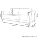 Ver imagem 4 de Sofa Balli 2 Lugares 170cm Pes Madeira Linho 221 Perola Ezz