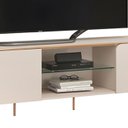 Ver imagem 5 de Rack Bancada de Tv 75 Pol 241cm Ariane D04 Off White/dourado - Mpozenato