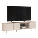 Ver imagem 1 de Rack Bancada de Tv 75 Pol 241cm Ariane D04 Off White/dourado - Mpozenato