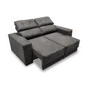 Ver imagem 2 de Sofá Retratil e Reclinavel 3 Lugares Roma Suede