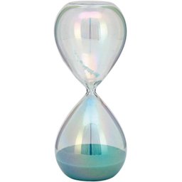 Ampulheta De Vidro Contador Tempo Com Areia Azul Luxo 19cm - 1