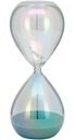 Ver imagem 1 de Ampulheta De Vidro Contador Tempo Com Areia Azul Luxo 19cm