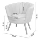 Ver imagem 6 de Kit 2 Poltronas Decorativas Pétala Flor Veludo Preto Pés Palito em Madeira