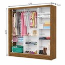 Ver imagem 3 de Guarda-roupa Fortaleza sem Gavetas com Espelho Carioca Móveis