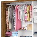 Ver imagem 7 de Guarda-roupa Fortaleza sem Gavetas com Espelho Carioca Móveis