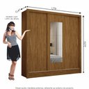 Ver imagem 4 de Guarda-roupa Fortaleza sem Gavetas com Espelho Carioca Móveis