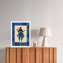 Ver imagem 2 de Quadro Orixá Ogum - Arte Candomblé 24x18cm:madeira Branca