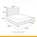 Ver imagem 2 de Cama Box + Cabeceira Painel e Colchão de Molas Ensacadas Anjos Classic Queen 158cm