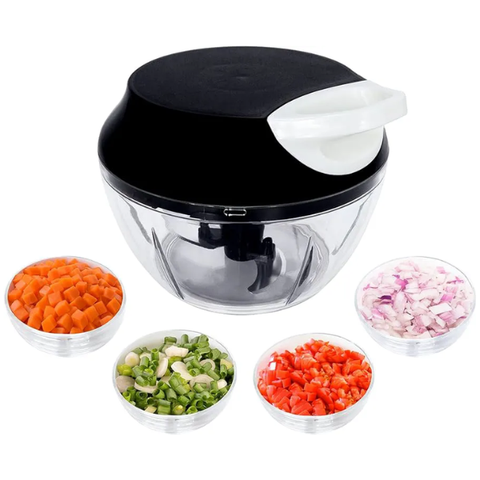 Cortador Manual de Vegetais – Praticidade na Cozinha!:preto