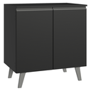 Ver imagem 1 de Balcão de Cozinha 80 cm 2 Portas com Pés Preto Nice Madesa