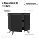 Ver imagem 4 de Balcão de Cozinha 80 cm 2 Portas com Pés Preto Nice Madesa