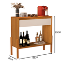 Ver imagem 4 de Aparador Barzinho Cantinho do Café Pés Modernos Madeira Lyba: Nature / Off White