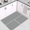 Jogo Tapetes Passadeira Cozinha 3 Pç Antiderrapante Egípcio - Preto - 1