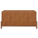 Ver imagem 3 de Conjunto Buffet e Cristaleira Gran Aurora 4 Portas 6 Prateleiras MDP MDF Industrial Marrom Cedro