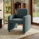 Ver imagem 4 de Poltrona Roma Decorativa Bouclê para Sala Matrix Cor:bouclê Azul