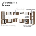Ver imagem 3 de Armário de Cozinha Completa 549cm Rustic/branco Glamy Madesa 01 Rustic/branco