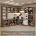 Ver imagem 4 de Armário de Cozinha Completa 549cm Rustic/branco Glamy Madesa 01 Rustic/branco