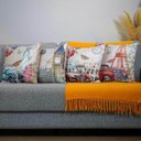 Ver imagem 2 de Kit com 4 Capas para Almofadas Decorativas Paris Retro