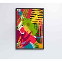 Ver imagem 3 de Quadro Pintura Aquarela Tropical 4 60x40 Cm Tecido Canvas