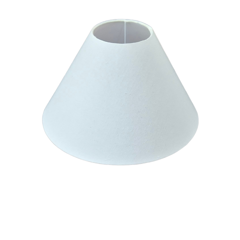 Cúpula para Abajur Cônica Tecido Branco Artesanal 35cm Columbus Gold