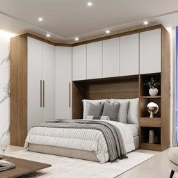 Guarda Roupa Modulado Casal Safira 008 em Mdf com 8 Portas e 4 Gavetas - 1
