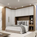 Ver imagem 1 de Guarda Roupa Modulado Casal Safira 008 em Mdf com 8 Portas e 4 Gavetas