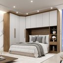 Ver imagem 1 de Guarda Roupa Modulado Casal Safira 008 em Mdf com 8 Portas e 4 Gavetas