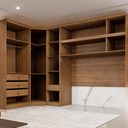 Ver imagem 3 de Guarda Roupa Modulado Casal Safira 008 em MDF com 8 Portas e 4 Gavetas Una Mobília
