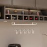 Porta Taças de Pendurar Taça Vinho Drinks 80cm Suporte Teto Gourmet em Aço Cozinha Adega Bar Branco - 3