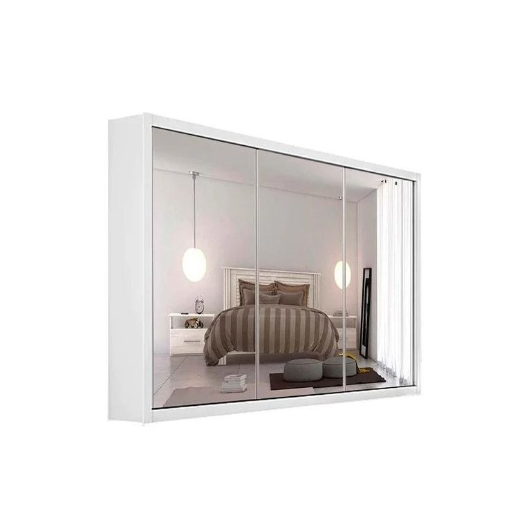 Guarda Roupa Casal Ripado com Espelho 2 Portas 4 Gavetas - Atlanta-branco Acetinado - Made Marcs Guarda Roupa Casal Ripado com Espelho 2 Portas 4 Gavetas - Atlanta-branco Acetinado - Made Marcs