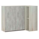 Ver imagem 2 de Armário Canto Reto Conjugado 2 Portas C/Nicho Legno Crema