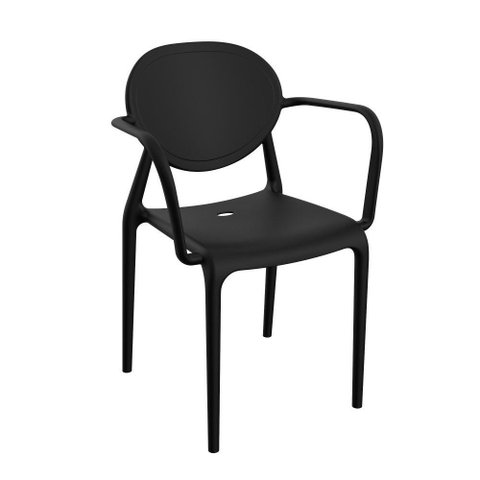 Cadeira Slick com Braço Pretro Grifit