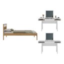 Ver imagem 5 de Cama de Solteiro para Colchão 88 X 188 Cm com Penteadeira 131,5cm Multimóveis Cr35247