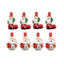 Ver imagem 1 de Kit Prendedores Natal Madeira e Resina Papai Noel Presilha 5cm 8 Peças - Magizi