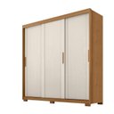 Ver imagem 2 de Guarda Roupa Casal Confort 3 Portas de Correr 4 Gavetas Marrom/Cinamomo/Areia
