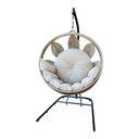 Ver imagem 1 de Balanço Folha Suspenso Trama em Corda Náutica Assento Almofadado Impermeável - Rami