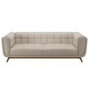 Ver imagem 5 de Sofá 03 Lugares para Sala de Estar Pés em Madeira 240cm Florian M03 Linho Cru - Lyam Decor