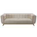 Ver imagem 3 de Sofá 03 Lugares para Sala de Estar Pés em Madeira 240cm Florian M03 Linho Cru - Lyam Decor