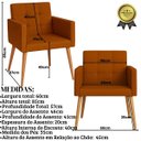 Ver imagem 2 de Kit 2 Cadeiras para Mesa de Jantar Estofada Cozinha Decor Resistente Confortável