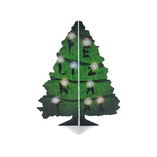 Mini Árvore De Natal Em Madeira Mdf Enfeite 3d 28 Peças