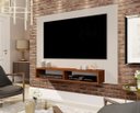Ver imagem 1 de Painel Suspenso Home Tv até 47 Polegadas 2 Nichos Ipanema:off White/freijó